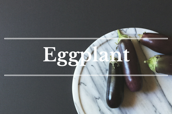 What's in Season: Eggplant | BourbonandHoney.com -- From corn and eggplant to green beans and peaches this ‘What’s in Season’ feature is a collection of the best fruits, veggies and recipes for the month of July.