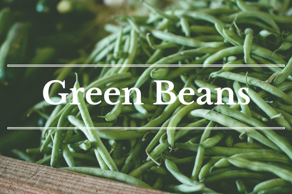 What's in Season: Green Beans | BourbonandHoney.com -- From corn and eggplant to green beans and peaches this ‘What’s in Season’ feature is a collection of the best fruits, veggies and recipes for the month of July.
