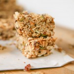 Fruit and Nut Granola Bars | BourbonandHoney.com -- Super easy no bake grab and go granola bars full of nuts, seeds and dried fruit. A great snack or quick breakfast recipe!