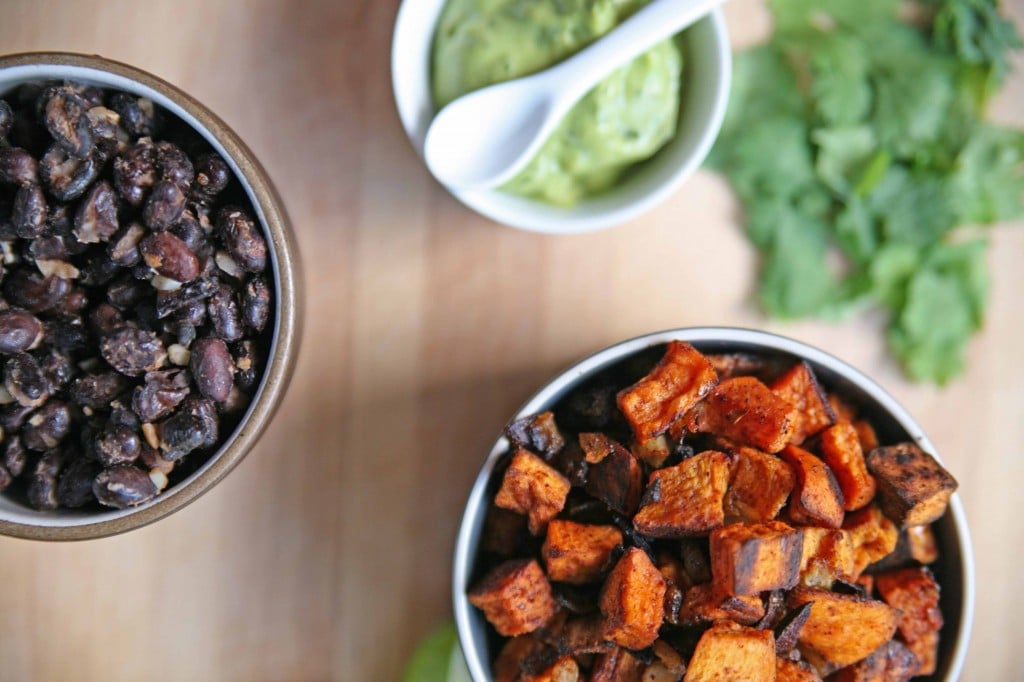 Sweet Potato and Black Bean Tacos | BourbonAndHoney.com