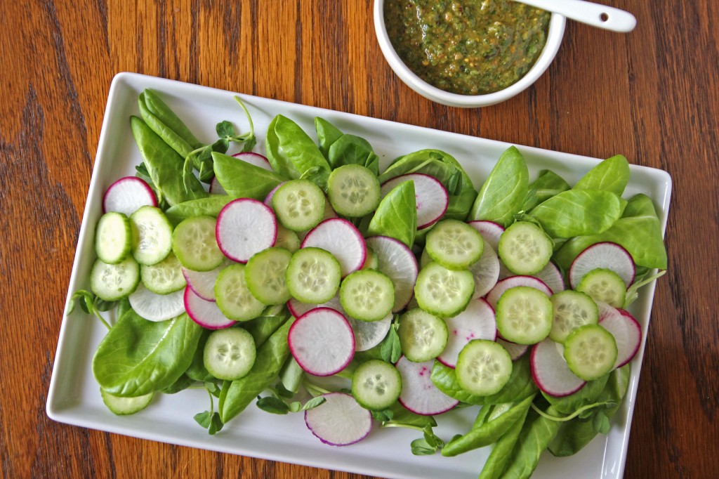 Radish Salad with Pistachio Vinaigrette | BourbonAndHoney.com