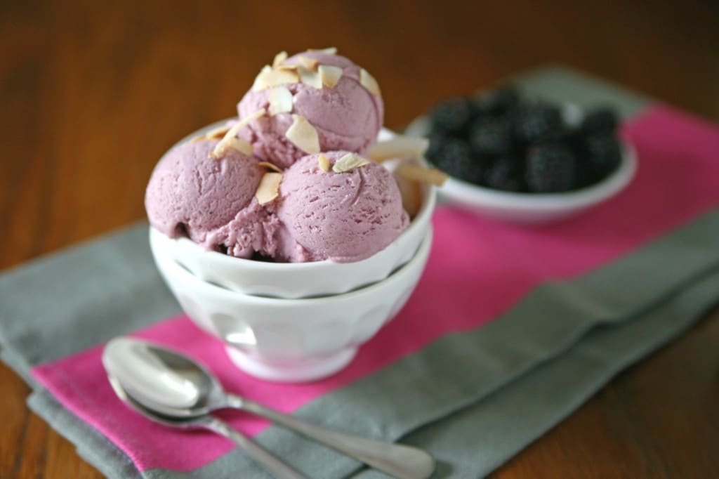 Blackberry-Coconut Ice Cream | BourbonAndHoney.com