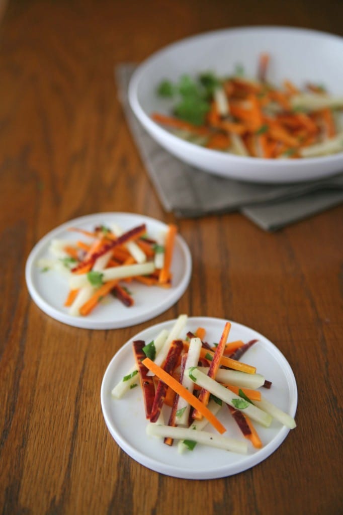 Carrot and Kohlrabi Salad | BourbonAndHoney.com