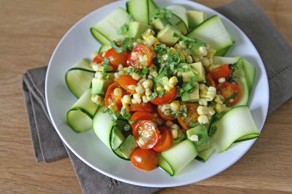 Fresh Zucchini Salad | BourbonAndHoney.com