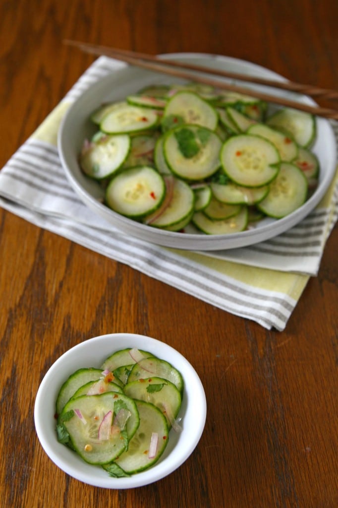 Spicy Cucumber Salad | BourbonAndHoney.com