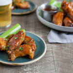 Bourbon and Honey Baked Chicken Wings | BourbonandHoney.com -- These Bourbon and Honey Baked Chicken Wings are sticky, messy, boozy and oh so flavorful! They're perfect for game day, or any-day!