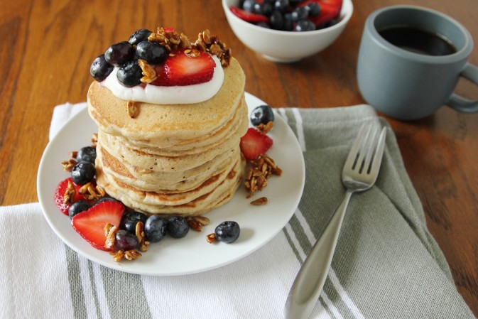 Fruit and Nut Pancakes | BourbonAndHoney.com