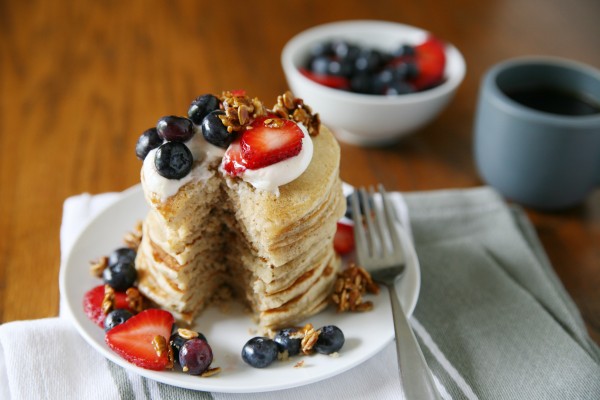 Fruit and Nut Pancakes | BourbonAndHoney.com
