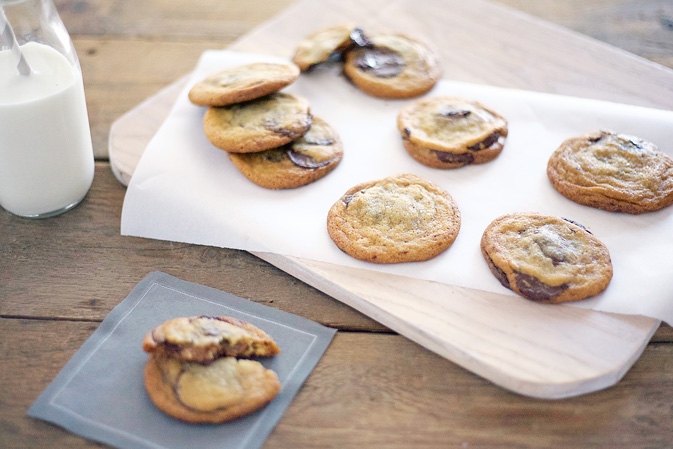 Caramel Stuffed Chocolate Chip Cookies | BourbonAndHoney.com