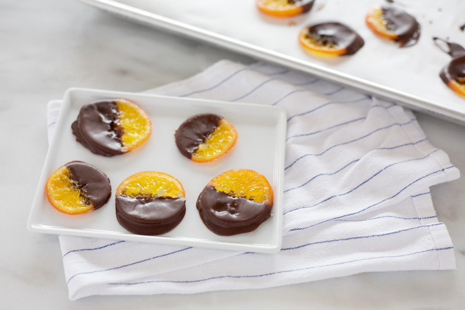 Chocolate Dipped Candied Tangerine Slices | BourbonandHoney.com