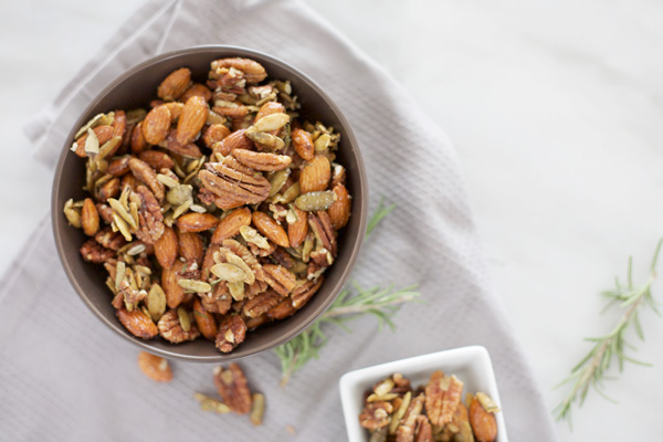 Sweet and Spicy Nuts | BourbonAndHoney.com