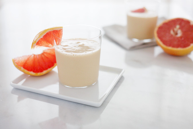 Mango, Banana and Grapefruit Smoothie | BourbonandHoney.com