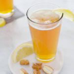 Bourbon and Honey Beer Cocktail | BourbonandHoney.com -- This fresh beer cocktail is made with bourbon, honey, lemon juice, bitters and beer. It’s beer made even better with a shot of whiskey!