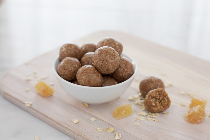 Ginger No-Bake Date Balls | BourbonandHoney.com