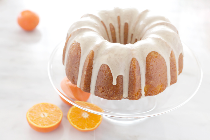 Tangerine Buttermilk Cake with Vanilla Bean Icing | BourbonandHoney.com