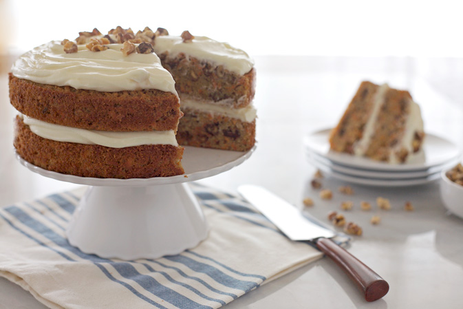 Carrot Cake with Bourbon Cream Cheese Frosting | BourbonandHoney.com