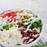 Chopped Greek Salad with Lemon Za'atar Dressing | BourbonAndHoney.com
