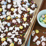 Layered Chocolate Easter Egg Bark | BourbonandHoney.com