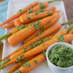 Roasted Carrots with Pepita and Parsley Pesto | BourbonAndHoney.com