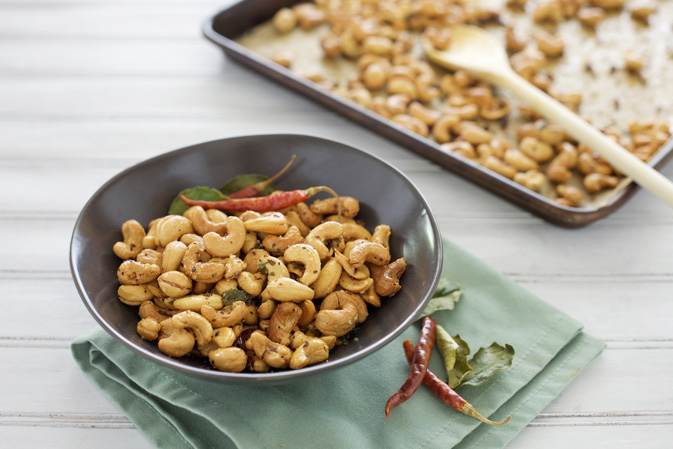 Chile and Kaffir Lime Cashews | BourbonAndHoney.com