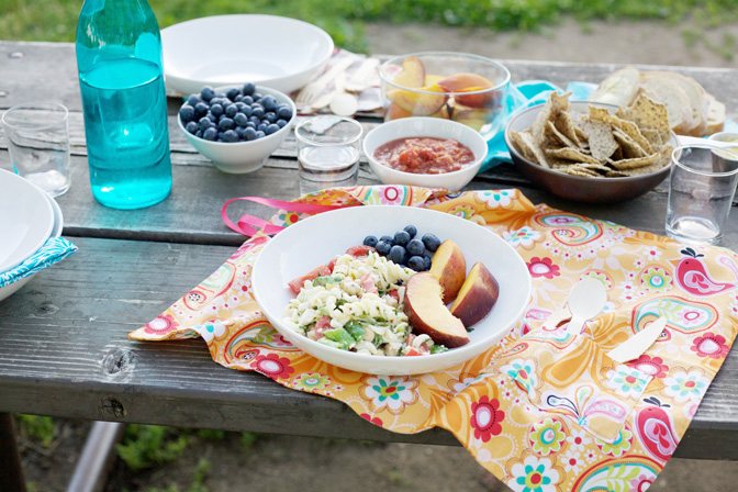 Pasta Salad with Feta and Snap Peas | BourbonAndHoney.com