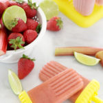 Strawberry Rhubarb Frozen Pops | BourbonAndHoney.com