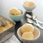 No Churn Coconut Peach Ice Cream | BourbonAndHoney.com