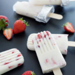 Strawberry and Cream Frozen Pops | BourbonAndHoney.com