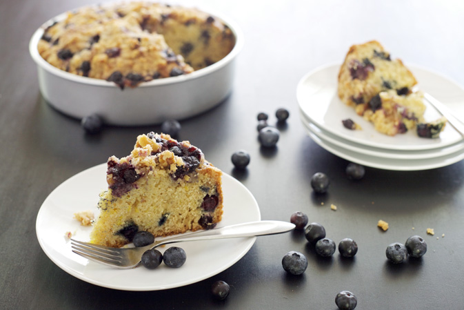 Lemon Blueberry Coffee Cake | BourbonAndHoney.com