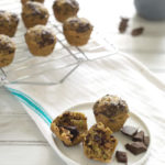 Mini Chocolate Chip Zucchini Banana Muffins | BourbonandHoney.com