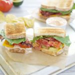 Avocado BLT Sandwiches with Spicy Aioli | BourbonandHoney.com