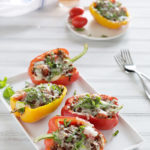 Caprese Quinoa Stuffed Peppers | BourbonandHoney.com