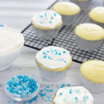 Vanilla Bean Cupcakes with Fluffy White Frosting | BourbonandHoney.com