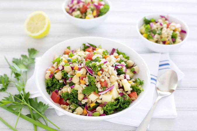 Rainbow Veggie Grain Salad | BourbonAndHoney.com