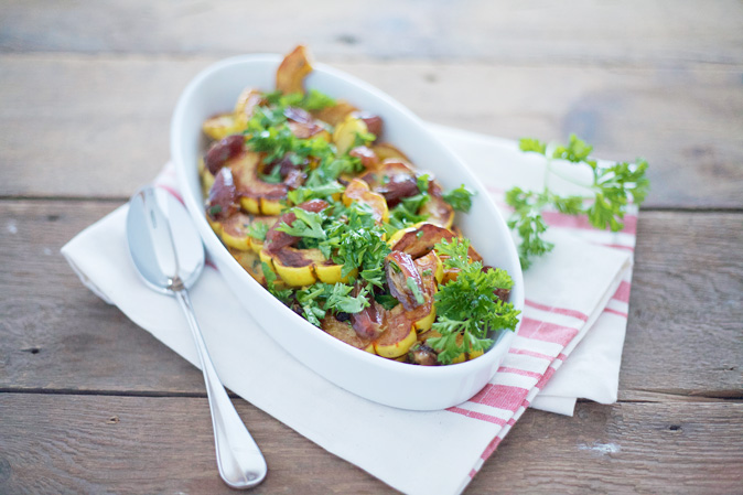 Roasted Delicata Squash with Dates | BourbonAndHoney.com