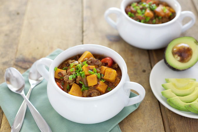 Slow Cooker Sweet Potato Chili | BourbonandHoney.com