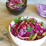 Apple and Cabbage Slaw with Pomegranates | BourbonandHoney.com