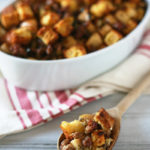 Cornbread Dressing with Sausage and Apples | BourbonandHoney.com