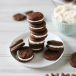 Chocolate Sandwich Cookies with Vanilla Buttercream Filling | BourbonandHoney.com