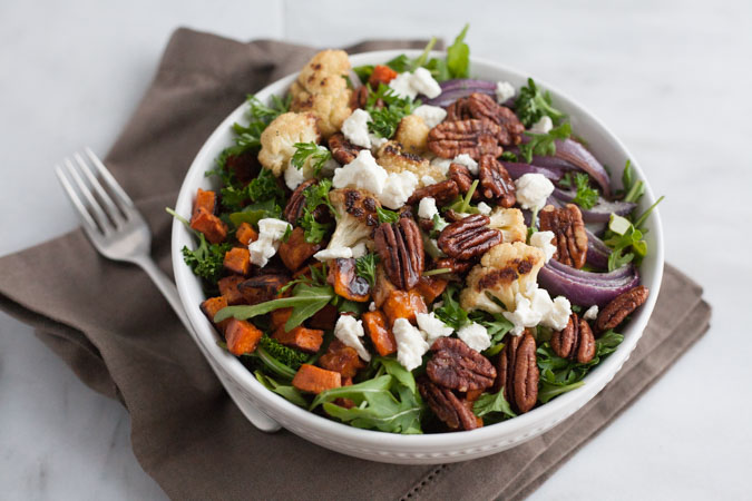 Roasted Winter Vegetable Salad | BourbonandHoney.com