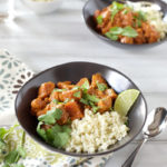 Slow Cooker Butter Chicken | BourbonandHoney.com -- Sweet potatoes and red Thai curry make this Slow Cooker Butter Chicken irresistible and quick to make.
