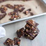 Crispy Quinoa Chocolate Bark | BourbonandHoney.com -- Crispy and crunchy this quinoa chocolate bark is sweet, salty and totally snackable!