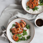 Bourbon and Honey Garlic Shrimp | BourbonandHoney.com -- Simple and delicious, this Bourbon and Honey Garlic Shrimp is the perfect weeknight dinner or party appetizer.