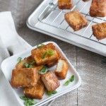 Crispy Marinated Tofu | BourbonandHoney.com -- Spicy and savory, this Crispy Marinated Tofu is a flavorful and delicious way to serve a vegetarian favorite.