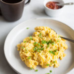 Perfect Scrambled Eggs | BourbonandHoney.com -- Breakfast or brunch is incomplete without the Perfect Scrambled Eggs to please a crowd. They're light, fluffy and delicious!