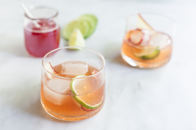 Rhubarb Old Fashioned Cocktail | BourbonandHoney.com -- Pour yourself a fresh, sweet, tart and boozy Rhubarb Old Fashioned cocktail to kick off the weekend or enjoy a summery afternoon.