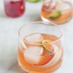 Rhubarb Old Fashioned Cocktail | BourbonandHoney.com -- Pour yourself a fresh, sweet, tart and boozy Rhubarb Old Fashioned cocktail to kick off the weekend or enjoy a summery afternoon.