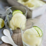 Cucumber Gin and Tonic Sorbet | BourbonandHoney.com -- This chilly and refreshing Cucumber Gin and Tonic Sorbet is the perfect icy boozy cocktail to keep cool in the summer heat.