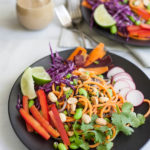 Sweet Potato and Soba Noodles with Spicy Peanut Sauce | BourbonandHoney.com -- Sweet Potato and Soba Noodles with Spicy Peanut Sauce.