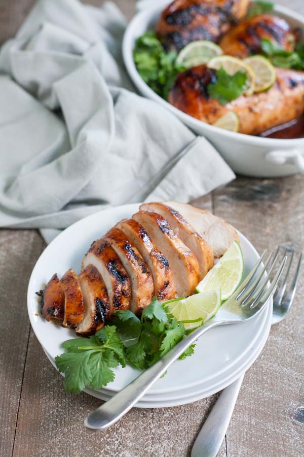 Bourbon and Honey Cilantro Lime Chicken | BourbonandHoney.com -- This make-ahead Bourbon and Honey Cilantro Lime Chicken is a flavorful twist on an old favorite and perfect for a weeknight dinner or weekend party!